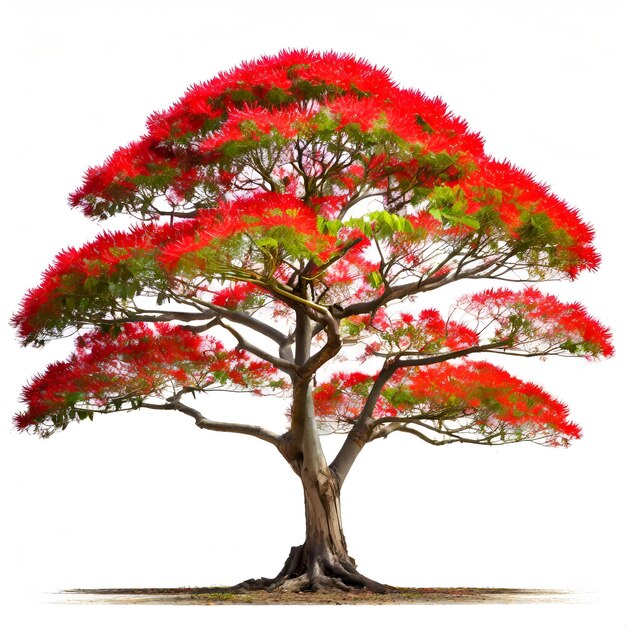 Realistic delonix regia tree