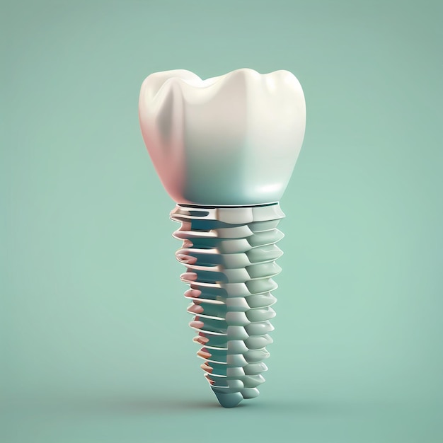 Realistic dental implant xAillustration AI generative