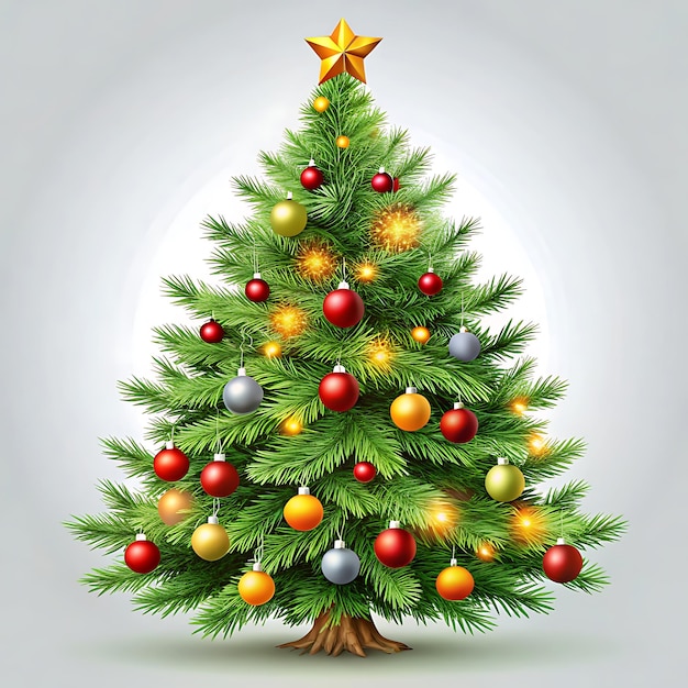 Photo realistic design christmas tree illustration