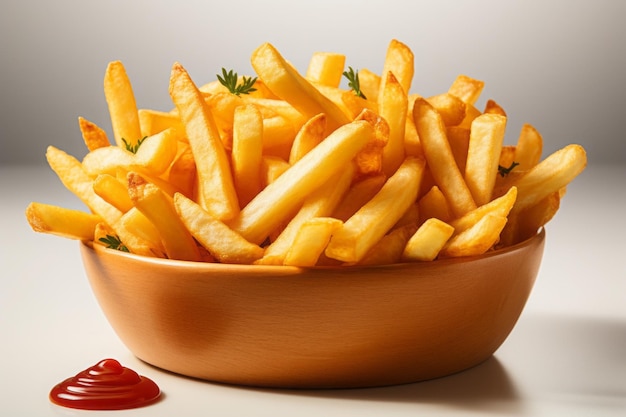 Realistic and detailed photo of finch fries