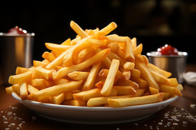 Realistic and detailed photo of finch fries