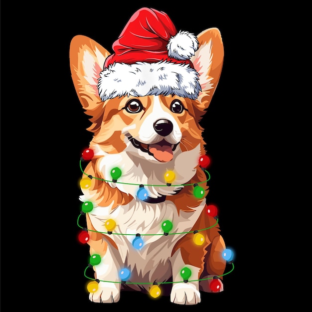 Realistic dog breed corgi vector