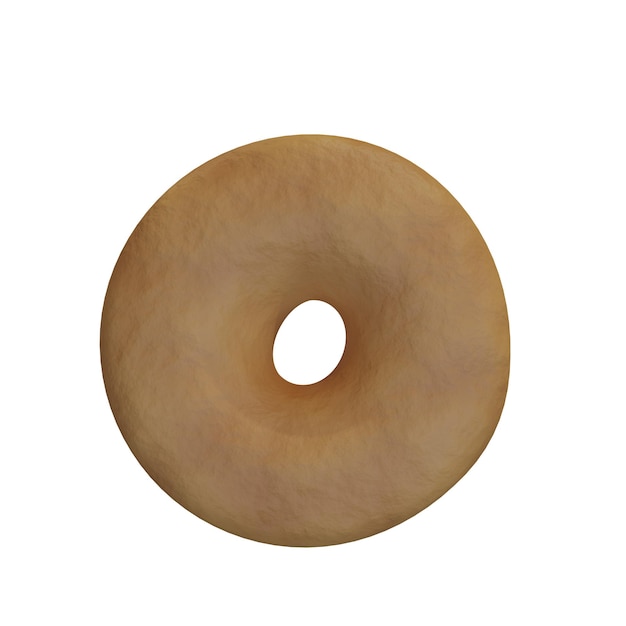 Realistic donut without icing Donut isolated Realistic illustration