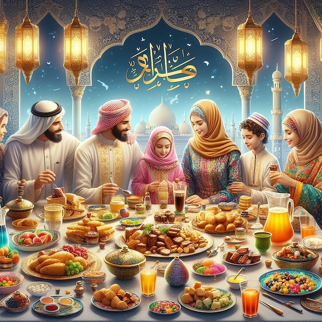 Realistic eid alfitr illustration