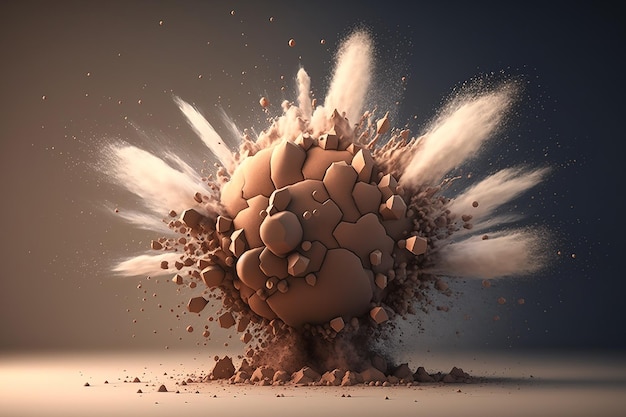 Realistic Explosion Effect in Dust