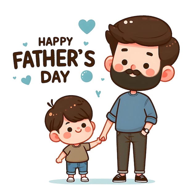 Realistic fathers day illustration