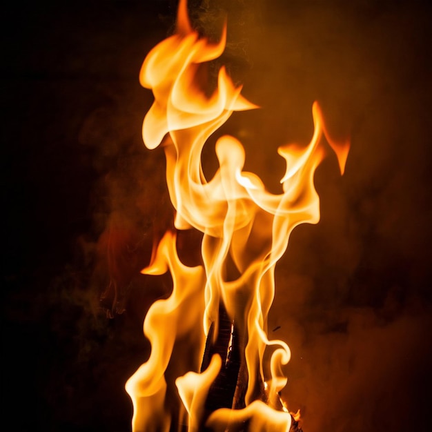 Photo realistic fire flame isolated on transparent background