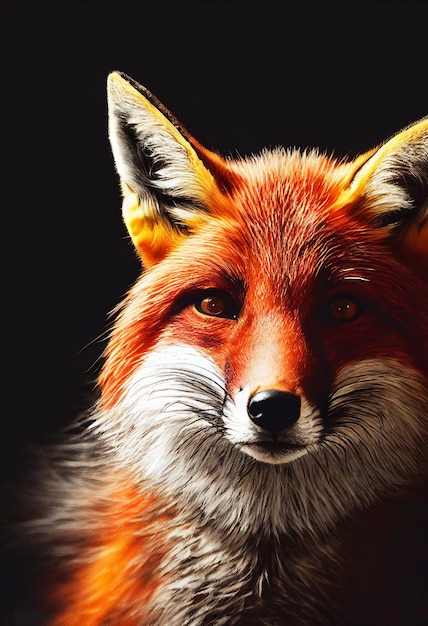 Realistic fox portrait