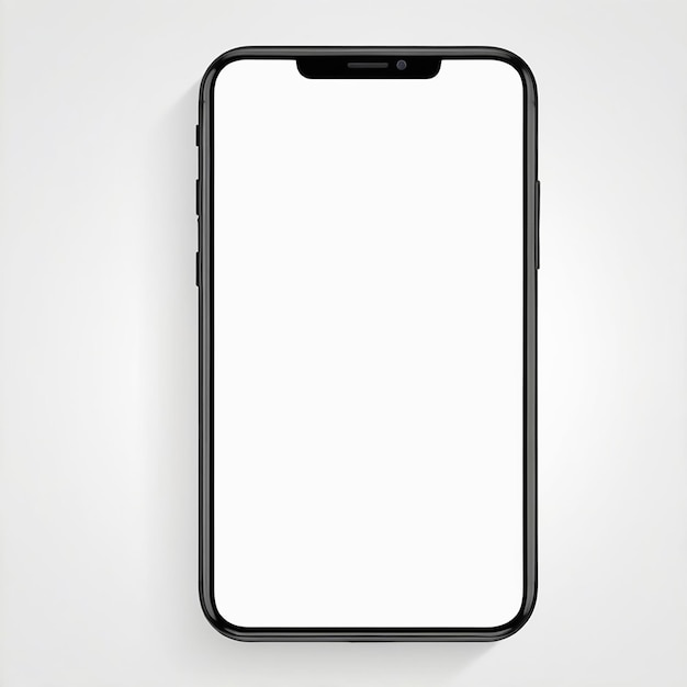 Realistic Front View Smartphone Mockup with Black Frame