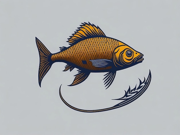 Realistic gold fish vector illustrations