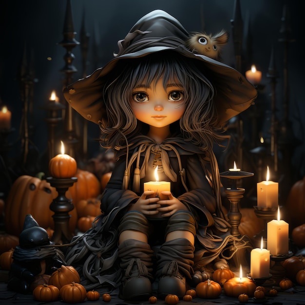 Realistic Halloween art design