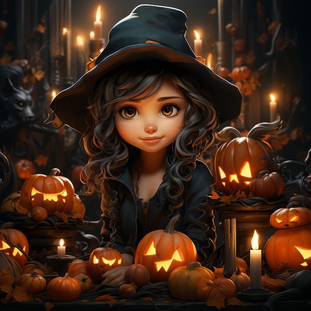 Realistic Halloween art design