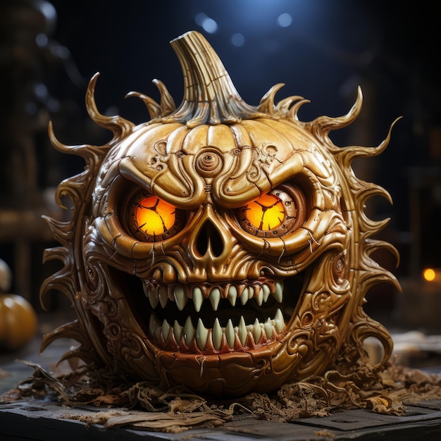 Realistic Halloween art design