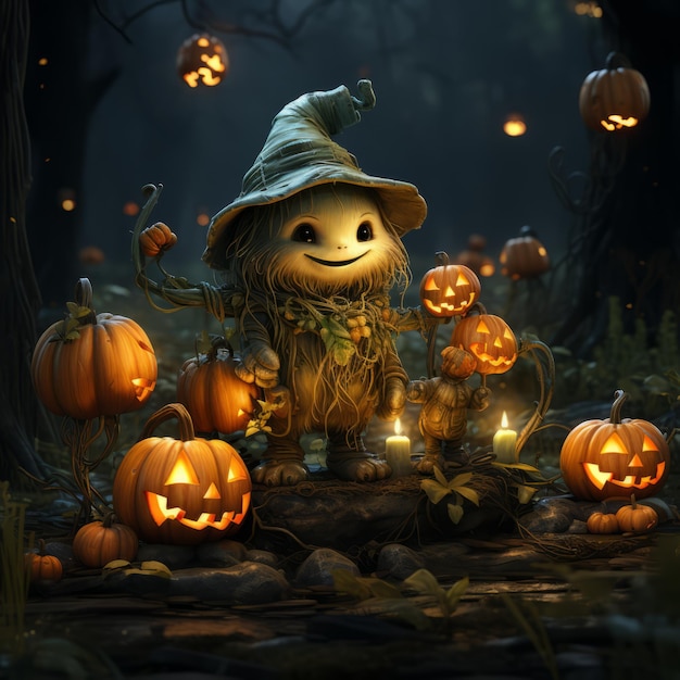 Realistic Halloween art design