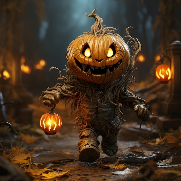 Realistic Halloween art design