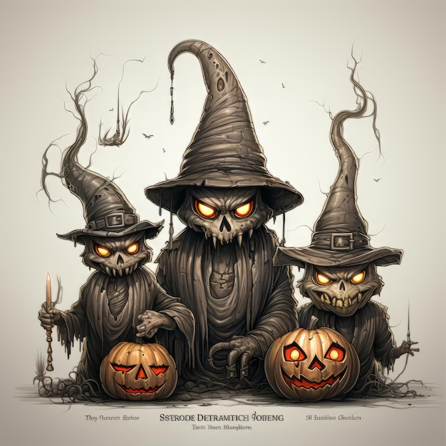 Realistic Halloween art design