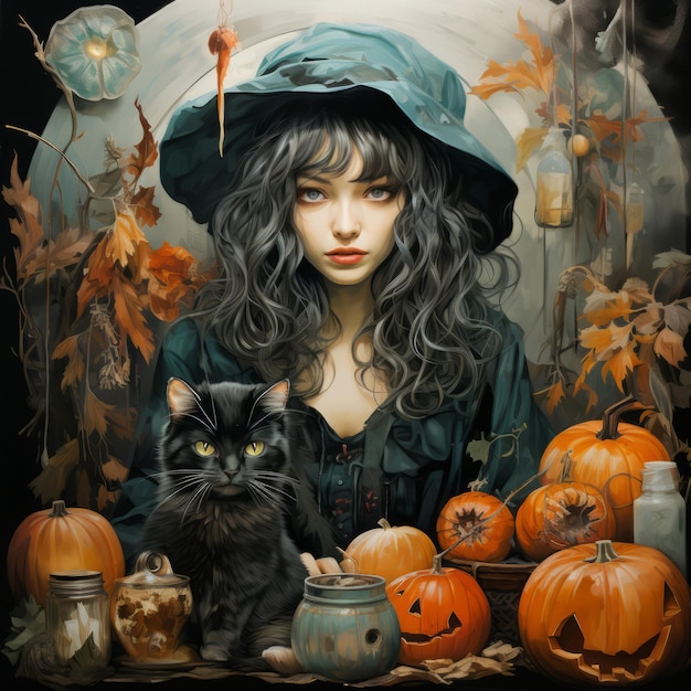 Realistic Halloween art design