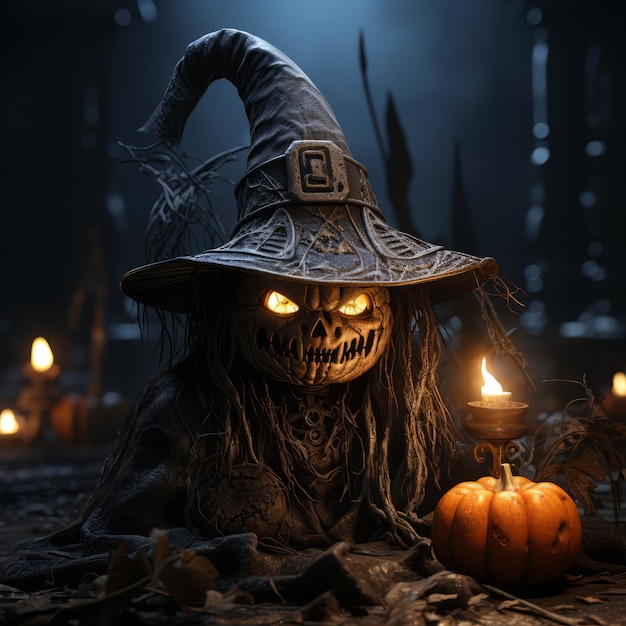 Realistic Halloween art design