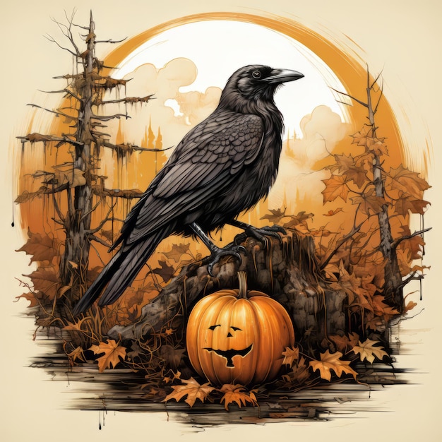 Realistic Halloween art design