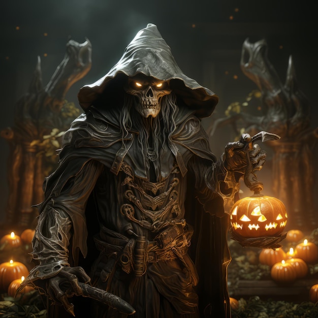 Realistic Halloween art design