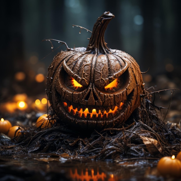 Realistic Halloween art design