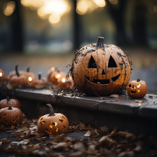 Realistic Halloween art design