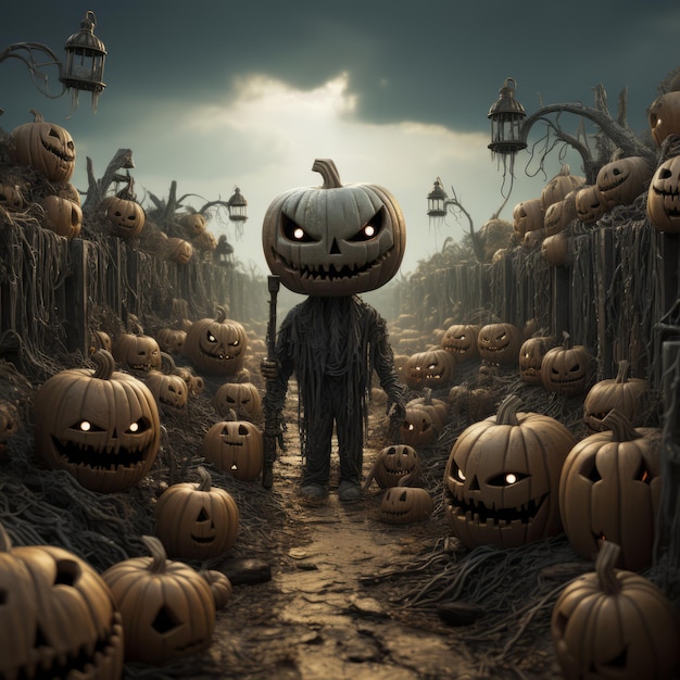 Realistic Halloween art design