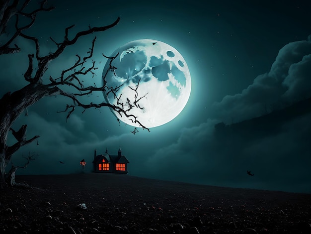 Realistic Halloween background