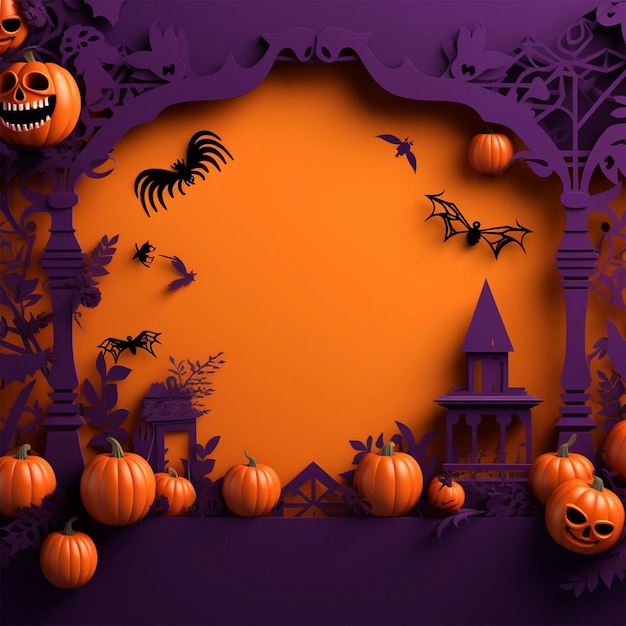 Realistic halloween background