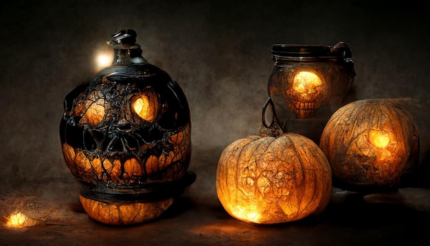 Realistic halloween festival illustration.Halloween night pictures for wallpaper