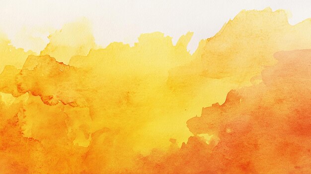 Photo realistic handpainted yellow and orange watercolor