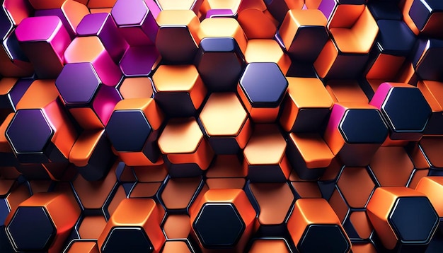 Realistic hexagonal background