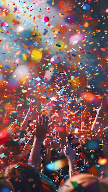 realistic highresolution photo of confetti with detailed background