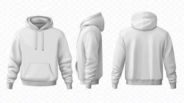 Photo realistic hoodie mockup for fashion branding and marketing