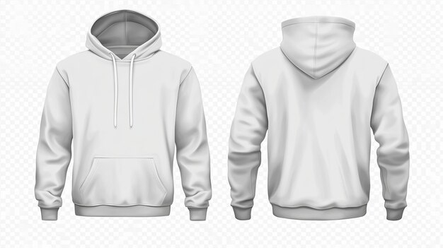 Photo realistic hoodie mockup for fashion branding and marketing