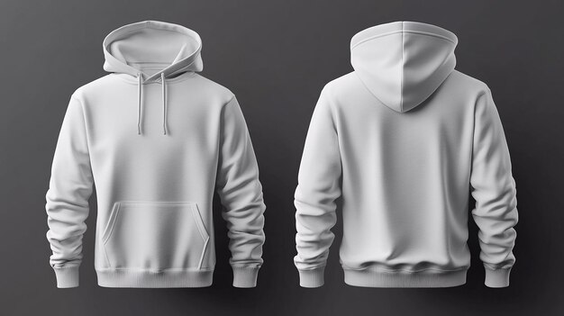 Realistic Hoodie Mockup Front and Back