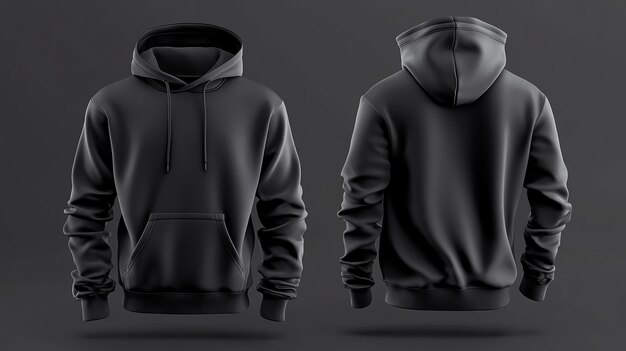 Realistic Hoodie Mockup Front and Back