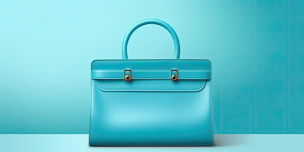 A realistic icon for ecommerce fashion category turquoise handbag