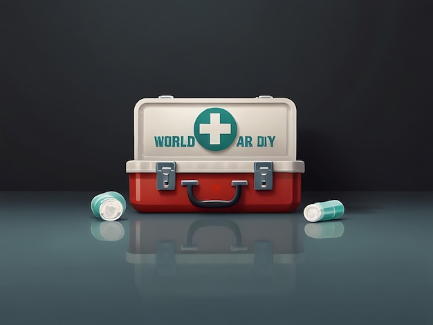 Realistic illustration of First Aid Day ai generative