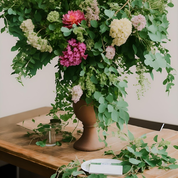 a realistic image of a bouquet of flowers featuring a mix of roses lilies and daisies