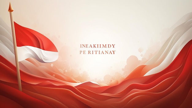 Realistic Indonesia Independence Day Background Design