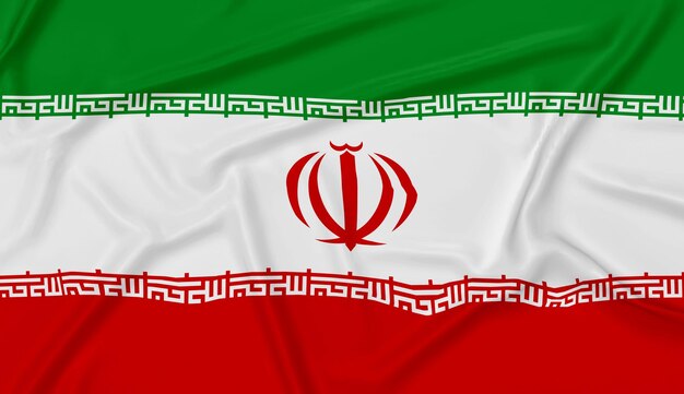 Realistic iran flag