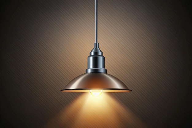 Photo realistic lamp hanging from the ceiling vector illustration