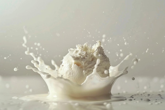 Realistic milk or yogurt splashes