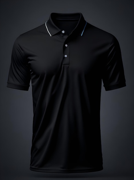 Realistic mockup of a male white polo shirt