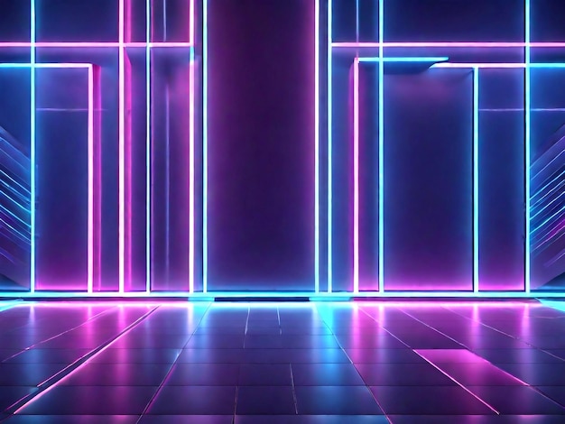 Realistic neon lights background