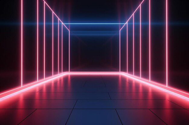 Realistic neon lights image background and copy spa