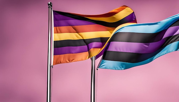 Realistic non binary pride flag