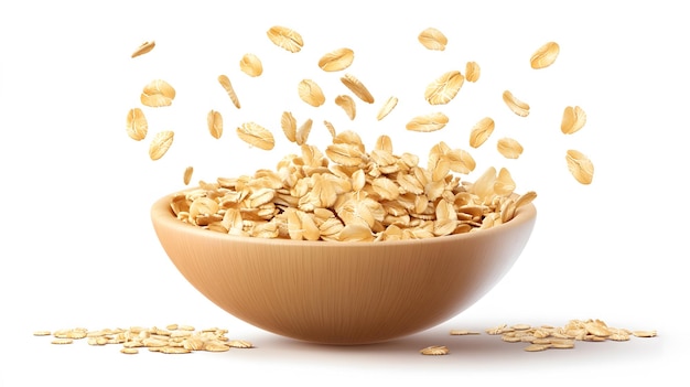 Realistic oatmeal delights on transparent background AR 169