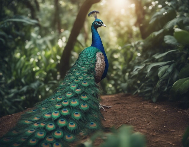 A realistic peacock